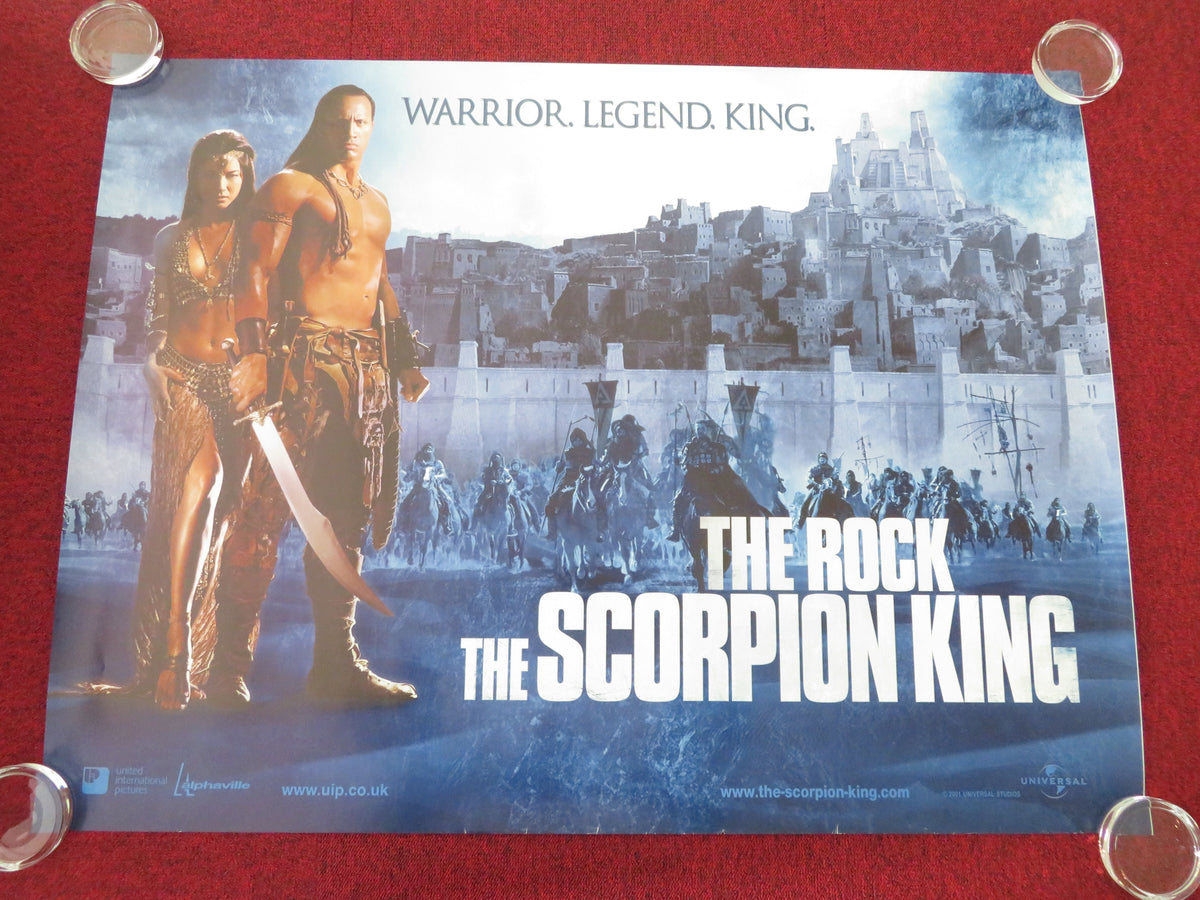 The Scorpion King - B UK Quad Rolled Poster Dwayne Johnson Bernard Hill 2002 Movie posters