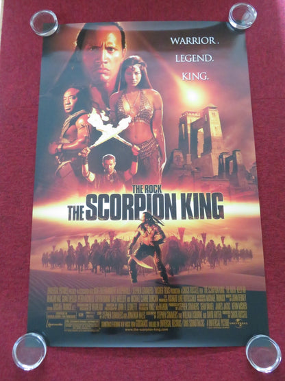 THE SCORPION KING - B US ONE SHEET ROLLED POSTER DWAYNE JOHNSON S. BRAND 2002 Movie posters