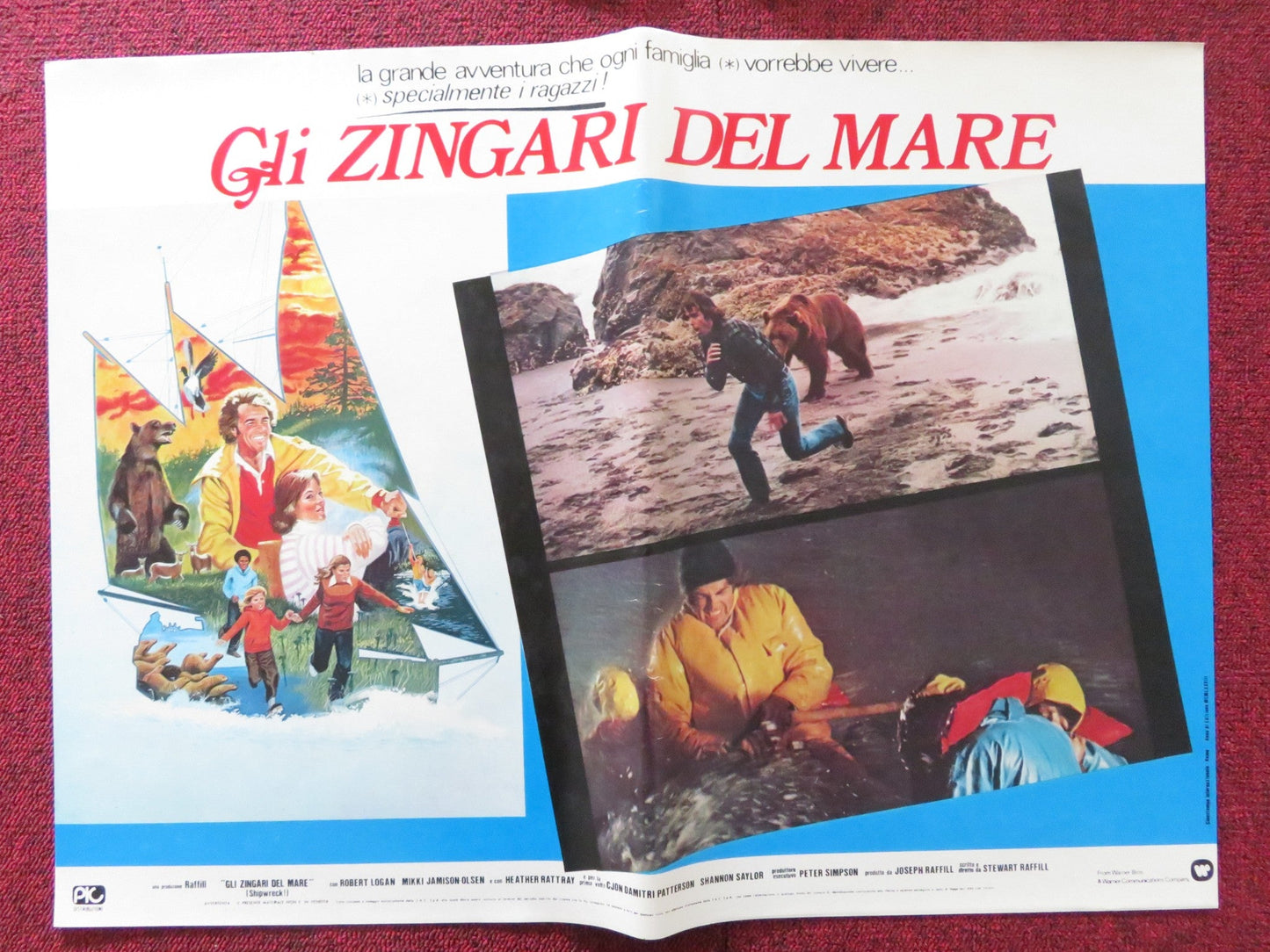 THE SEA GYPSIES - B ITALIAN FOTOBUSTA POSTER ROBERT LOGAN MIKKI JAMISON 1978 Rendezvous Cinema Movie posters