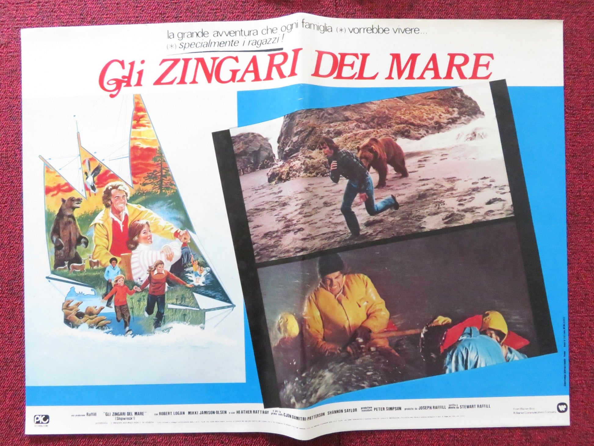 THE SEA GYPSIES - B ITALIAN FOTOBUSTA POSTER ROBERT LOGAN MIKKI JAMISON 1978 Rendezvous Cinema Movie posters