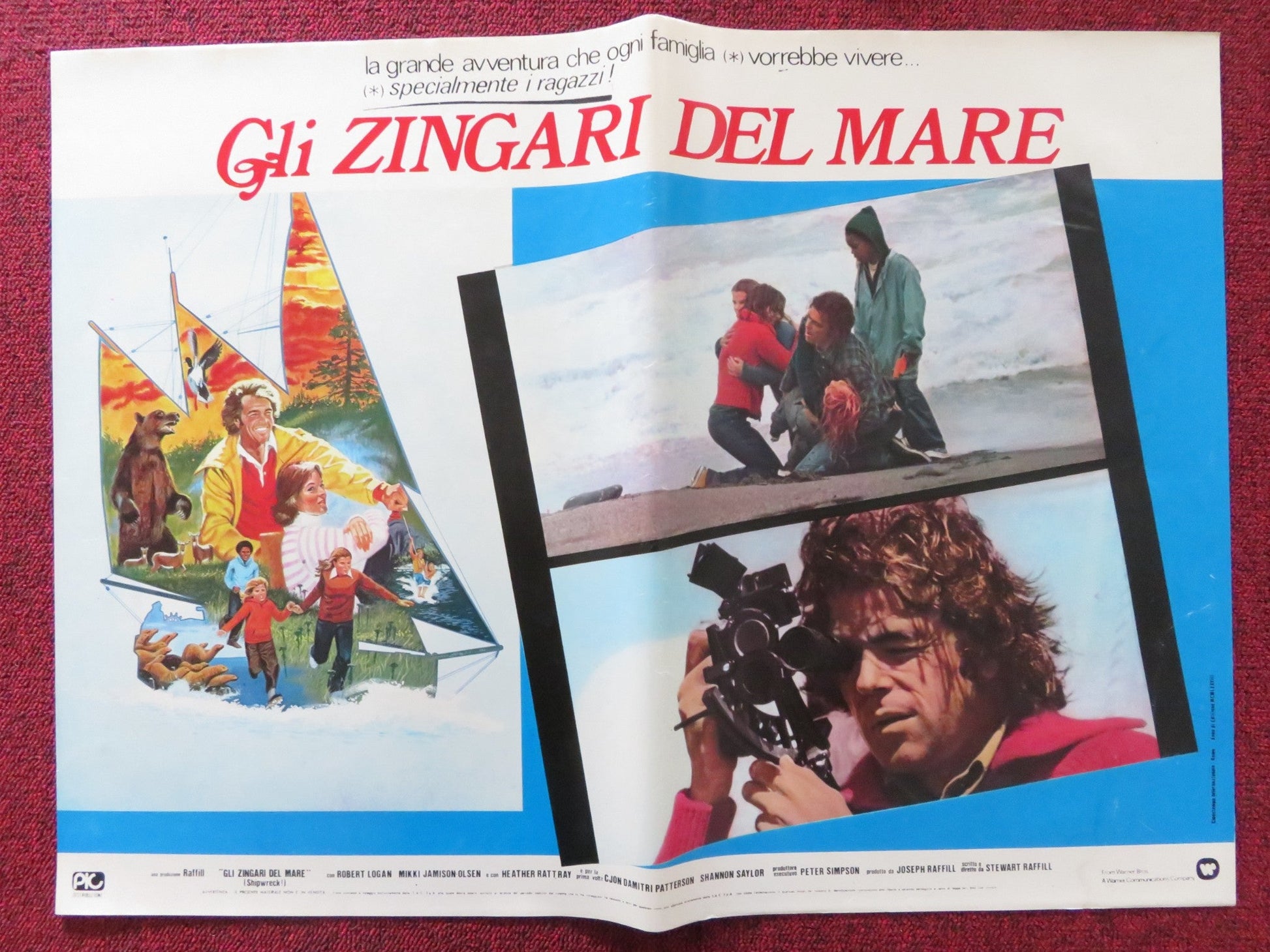 THE SEA GYPSIES - C ITALIAN FOTOBUSTA POSTER ROBERT LOGAN MIKKI JAMISON 1978 Rendezvous Cinema Movie posters