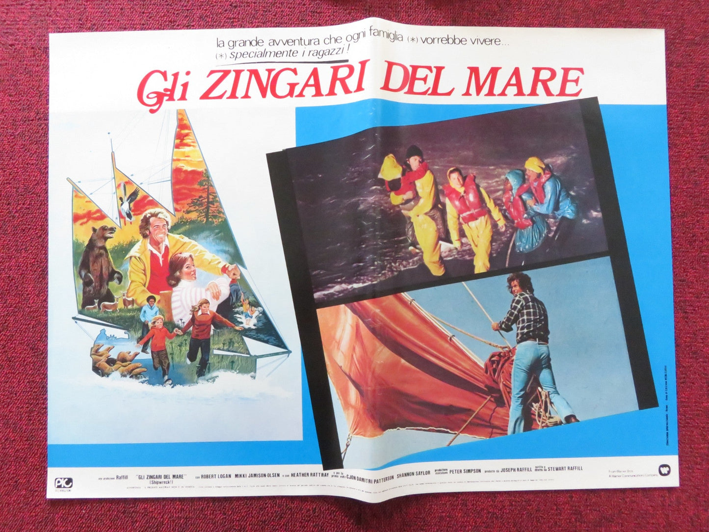 THE SEA GYPSIES - D ITALIAN FOTOBUSTA POSTER ROBERT LOGAN MIKKI JAMISON 1978 Rendezvous Cinema Movie posters