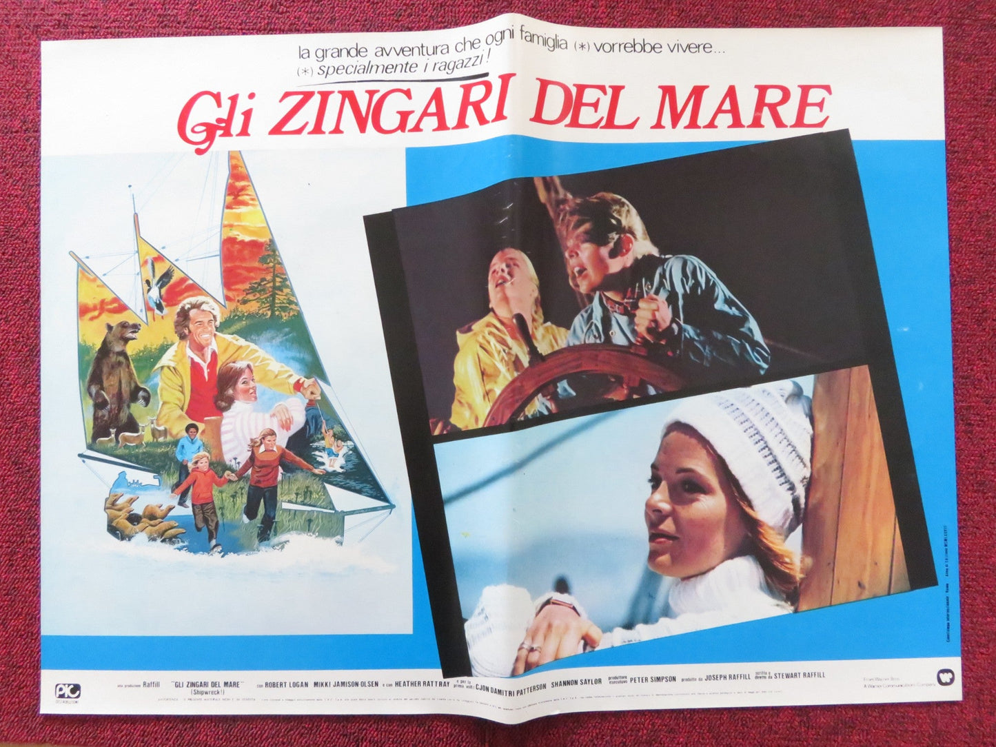 THE SEA GYPSIES - G ITALIAN FOTOBUSTA POSTER ROBERT LOGAN MIKKI JAMISON 1978 Rendezvous Cinema Movie posters