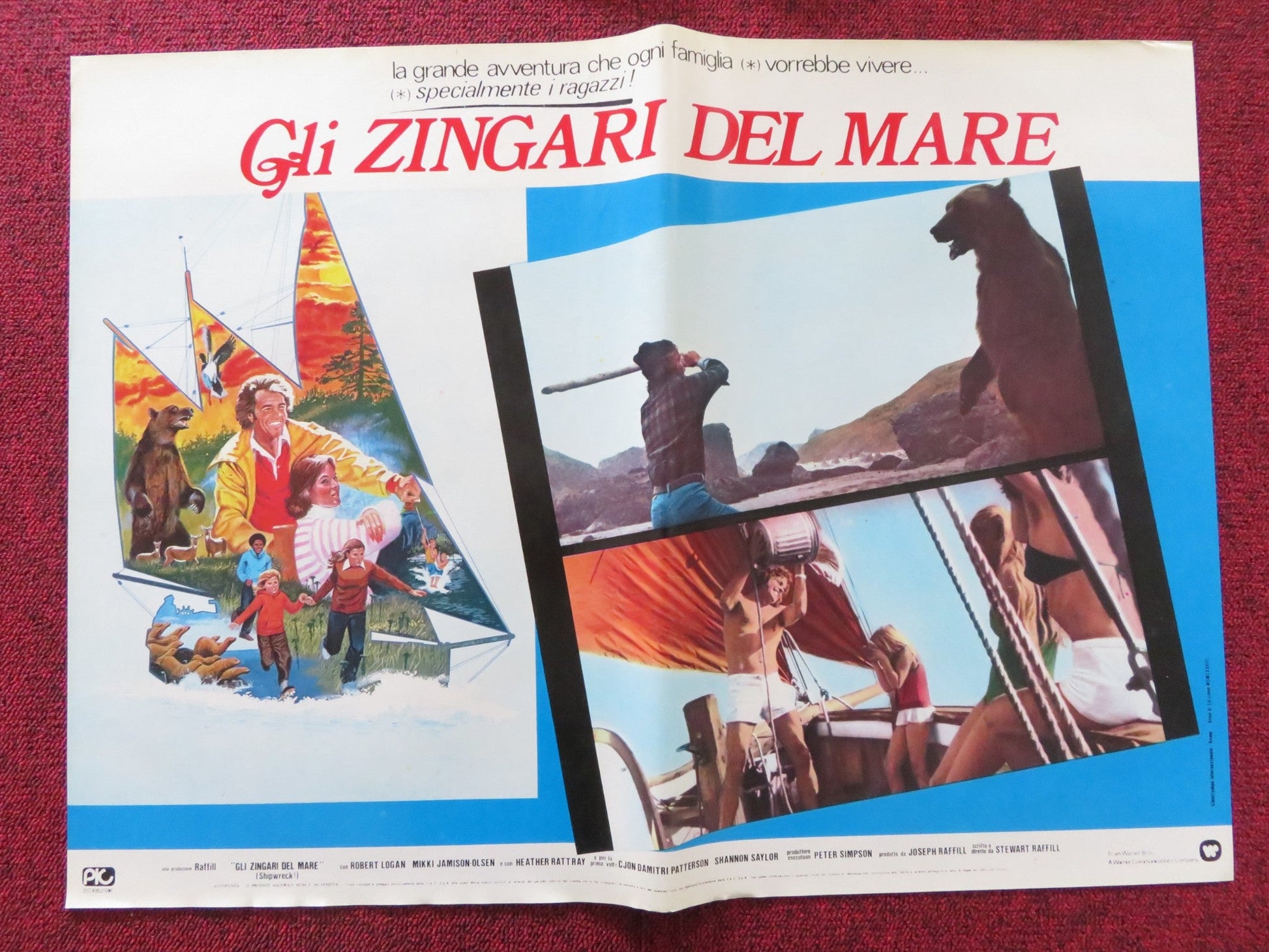 THE SEA GYPSIES - J ITALIAN FOTOBUSTA POSTER ROBERT LOGAN MIKKI JAMISON 1978 Rendezvous Cinema Movie posters