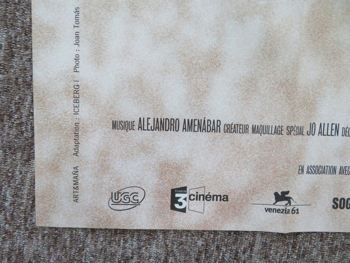 The Sea Inside French Grande Poster Javier Bardem Belen Rueda 2004 Movie posters