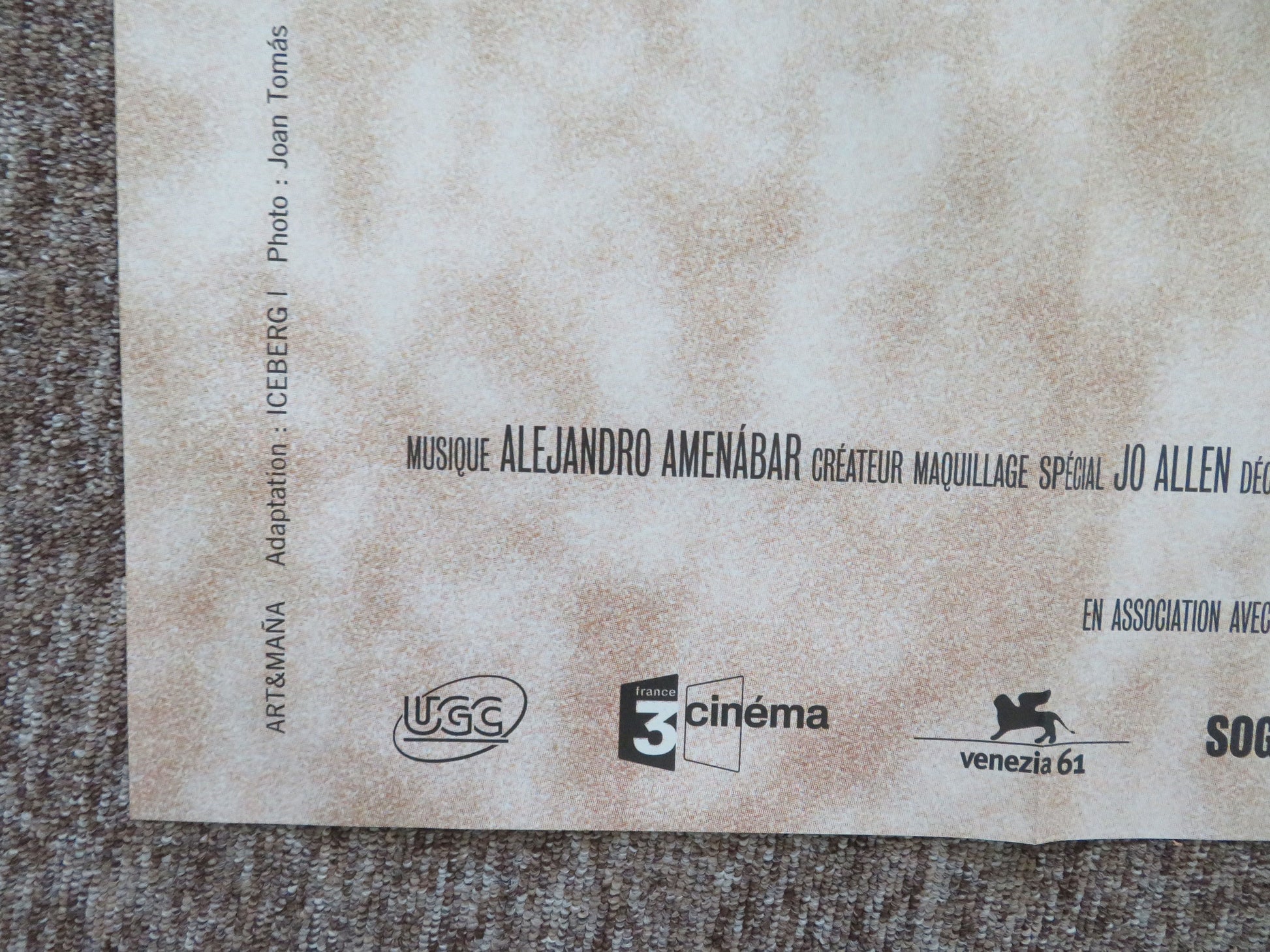 The Sea Inside French Grande Poster Javier Bardem Belen Rueda 2004 Movie posters