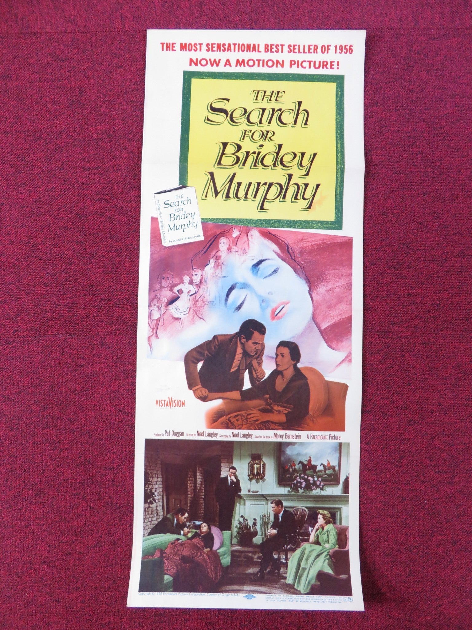 THE SEARCH FOR BRIDEY MURPHY US INSERT POSTER TERESA WRIGHT 1956 Rendezvous Cinema Movie posters