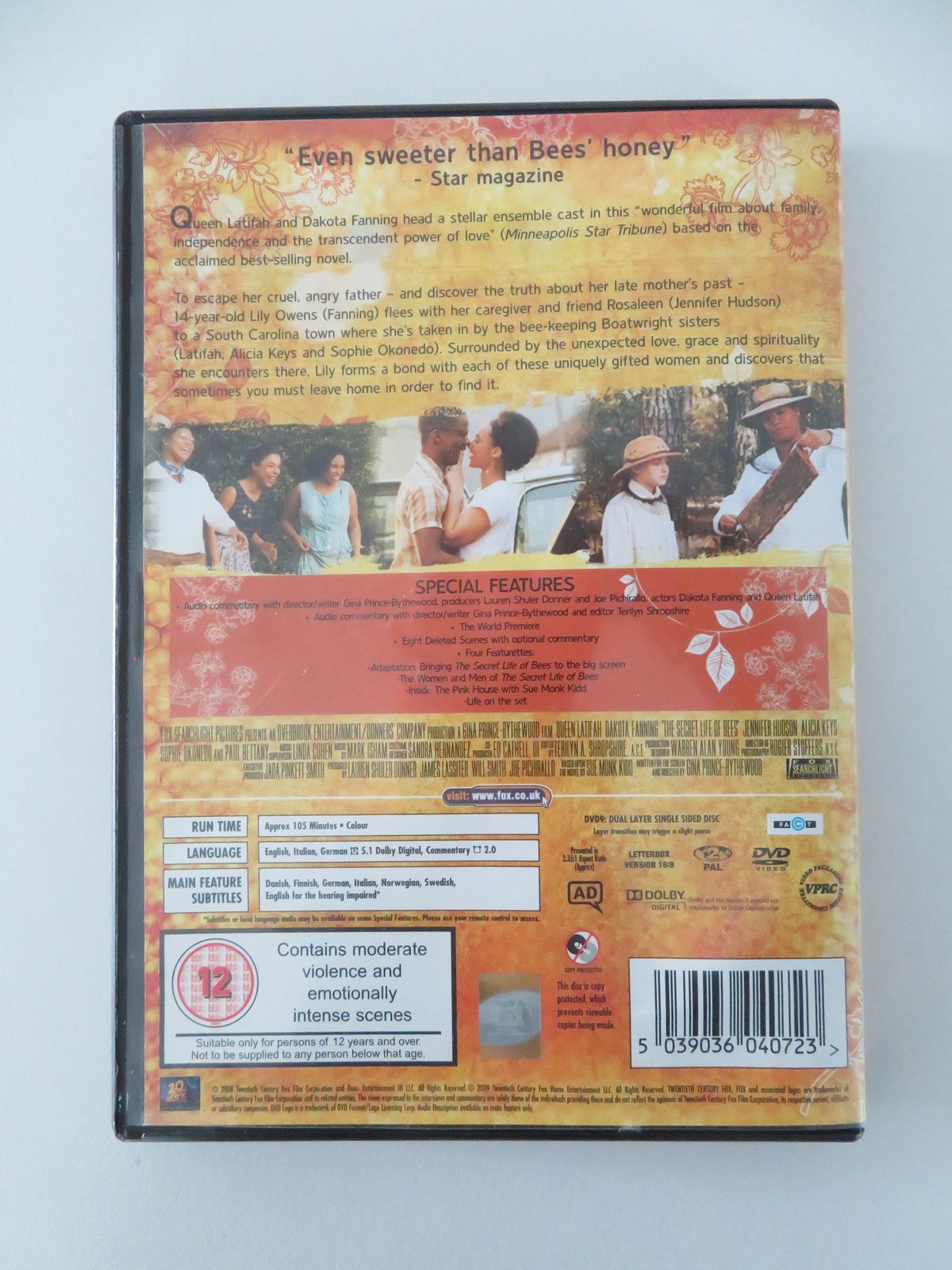 The Secret Life of Bees (DVD) Dakota Fanning Jennifer Hudson 2008 Region 2 Movie posters
