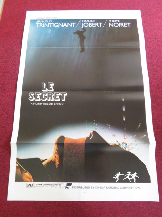 THE SECRET US TRI FOLDED ONE SHEET ROLLED POSTER JEAN - LOUIS TRINIGNANT 1975 Rendezvous Cinema Movie posters