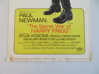 THE SECRET WAR OF HARRY FRIGG US INSERT POSTER PAUL NEWMAN SYLVA KOSCINA 1968 Rendezvous Cinema Movie posters