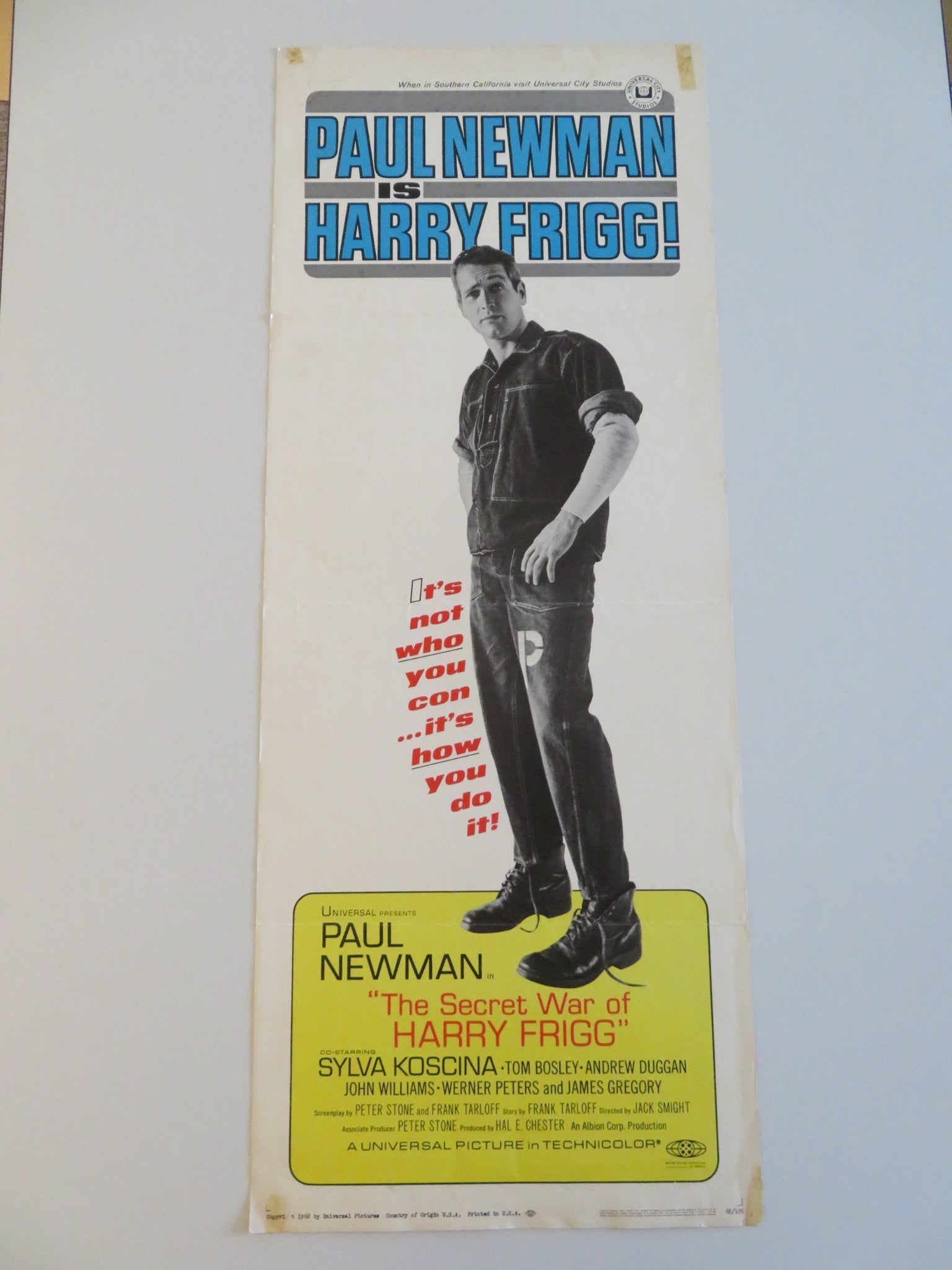 THE SECRET WAR OF HARRY FRIGG US INSERT POSTER PAUL NEWMAN SYLVA KOSCINA 1968 Rendezvous Cinema Movie posters