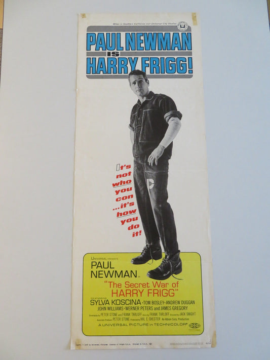 THE SECRET WAR OF HARRY FRIGG US INSERT POSTER PAUL NEWMAN SYLVA KOSCINA 1968 Rendezvous Cinema Movie posters