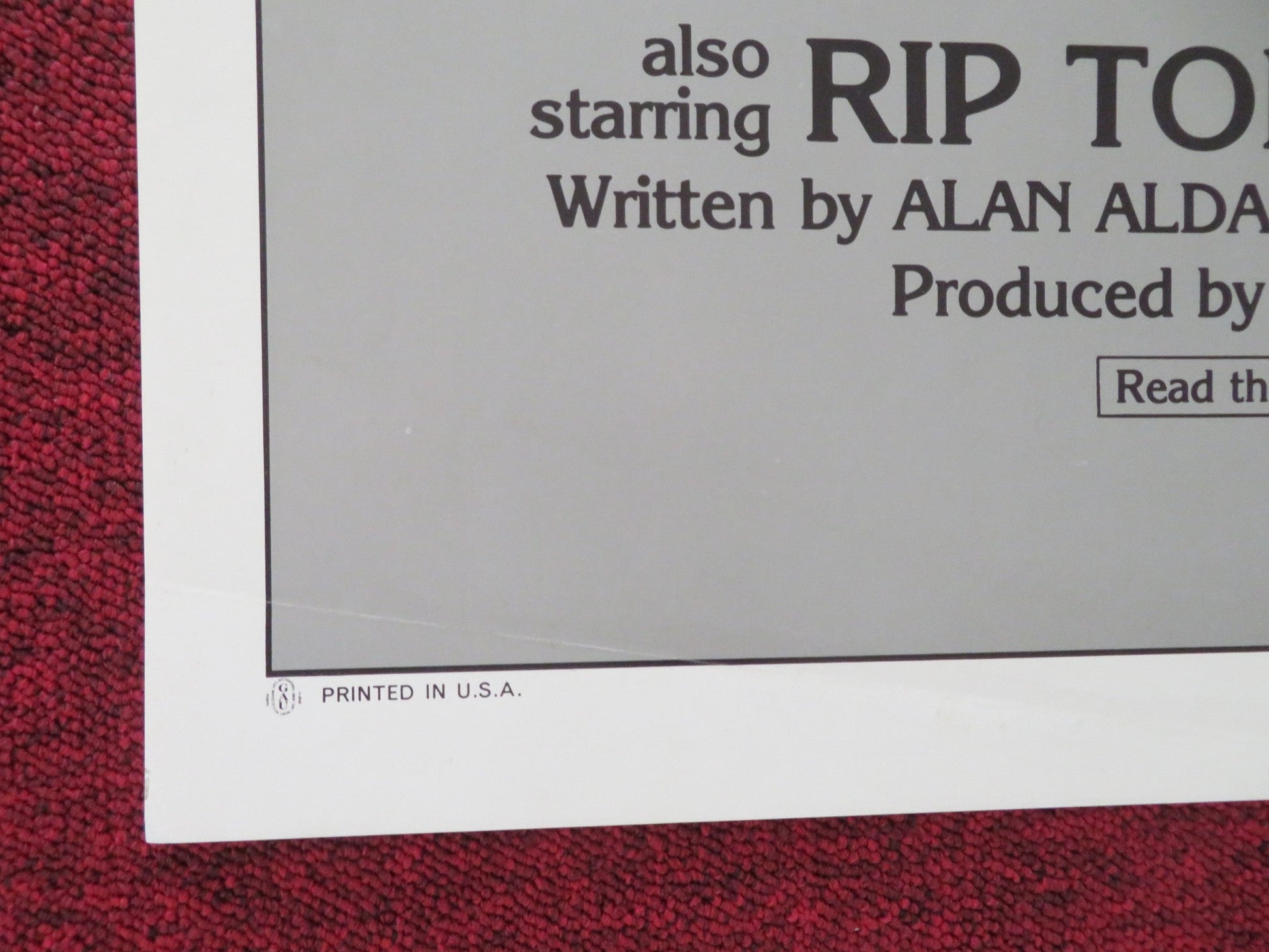 THE SEDUCTION OF JOE TYNAN - B FOLDED US ONE SHEET POSTER ALAN ALDA STREEP 1979 Movie posters