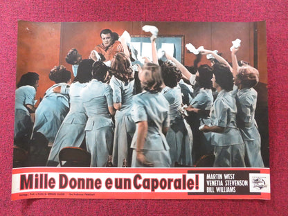 THE SERGEANT WAS A LADY - E ITALIAN FOTOBUSTA POSTER MARTIN WEST STEVENSON 1961 Rendezvous Cinema Movie posters