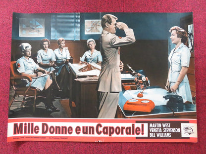 THE SERGEANT WAS A LADY - F ITALIAN FOTOBUSTA POSTER MARTIN WEST STEVENSON 1961 Rendezvous Cinema Movie posters