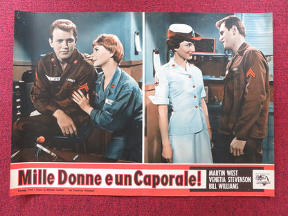 THE SERGEANT WAS A LADY - H ITALIAN FOTOBUSTA POSTER MARTIN WEST STEVENSON 1961 Rendezvous Cinema Movie posters