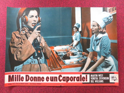 THE SERGEANT WAS A LADY - I ITALIAN FOTOBUSTA POSTER MARTIN WEST STEVENSON 1961 Rendezvous Cinema Movie posters