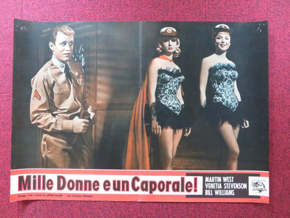 THE SERGEANT WAS A LADY - J ITALIAN FOTOBUSTA POSTER MARTIN WEST STEVENSON 1961 Rendezvous Cinema Movie posters