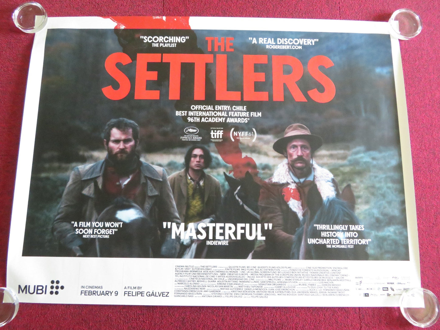 THE SETTLERS UK QUAD ROLLED POSTER MARK STANLEY CAMILO ARANCIBIA 2023 Rendezvous Cinema Movie posters