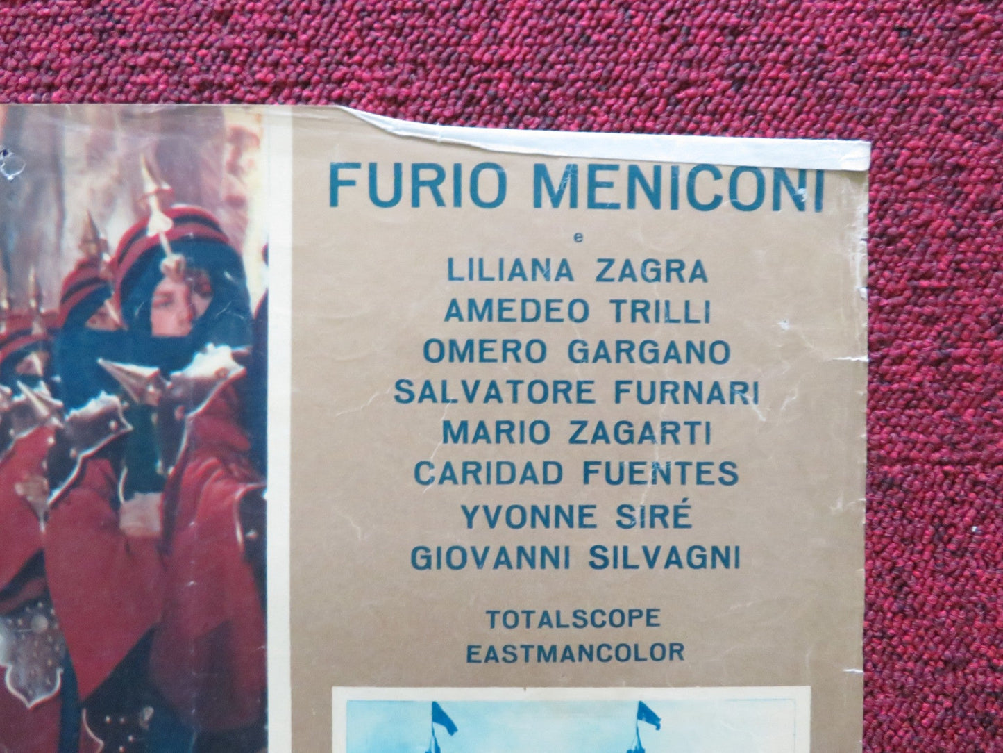 THE SEVEN TASKS OF ALI BABA - A ITALIAN FOTOBUSTA POSTER ROD FLASH CORTEZ 1962 Rendezvous Cinema Movie posters