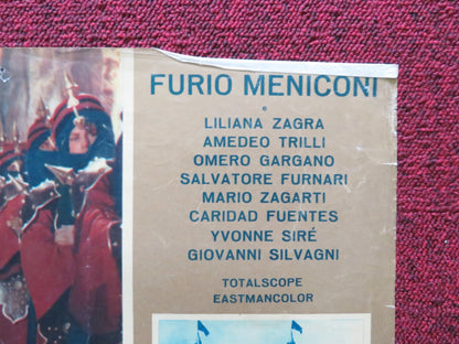 THE SEVEN TASKS OF ALI BABA - A ITALIAN FOTOBUSTA POSTER ROD FLASH CORTEZ 1962 Rendezvous Cinema Movie posters