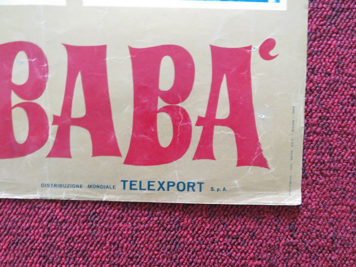 THE SEVEN TASKS OF ALI BABA - A ITALIAN FOTOBUSTA POSTER ROD FLASH CORTEZ 1962 Rendezvous Cinema Movie posters