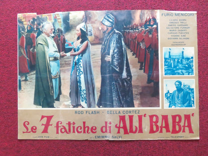 THE SEVEN TASKS OF ALI BABA - A ITALIAN FOTOBUSTA POSTER ROD FLASH CORTEZ 1962 Rendezvous Cinema Movie posters