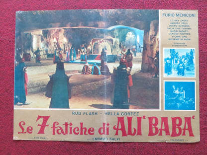 THE SEVEN TASKS OF ALI BABA - B ITALIAN FOTOBUSTA POSTER ROD FLASH CORTEZ 1962 Rendezvous Cinema Movie posters