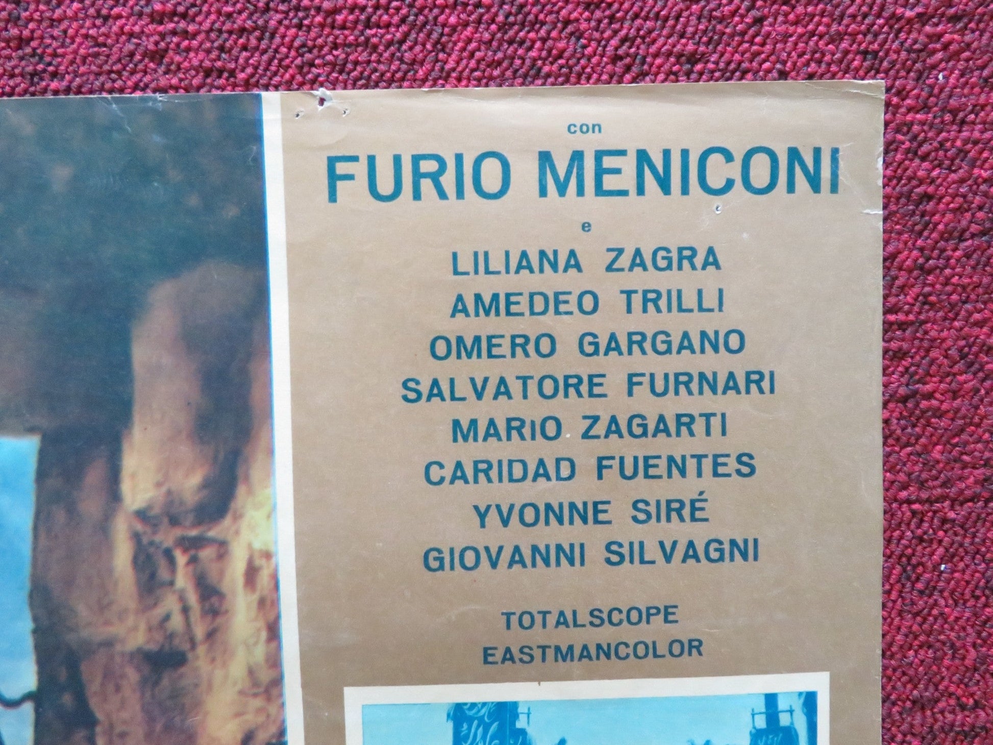 THE SEVEN TASKS OF ALI BABA - B ITALIAN FOTOBUSTA POSTER ROD FLASH CORTEZ 1962 Rendezvous Cinema Movie posters