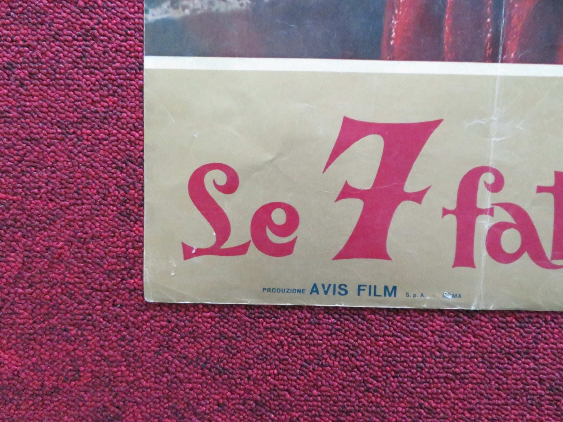 THE SEVEN TASKS OF ALI BABA - C ITALIAN FOTOBUSTA POSTER ROD FLASH CORTEZ 1962 Rendezvous Cinema Movie posters