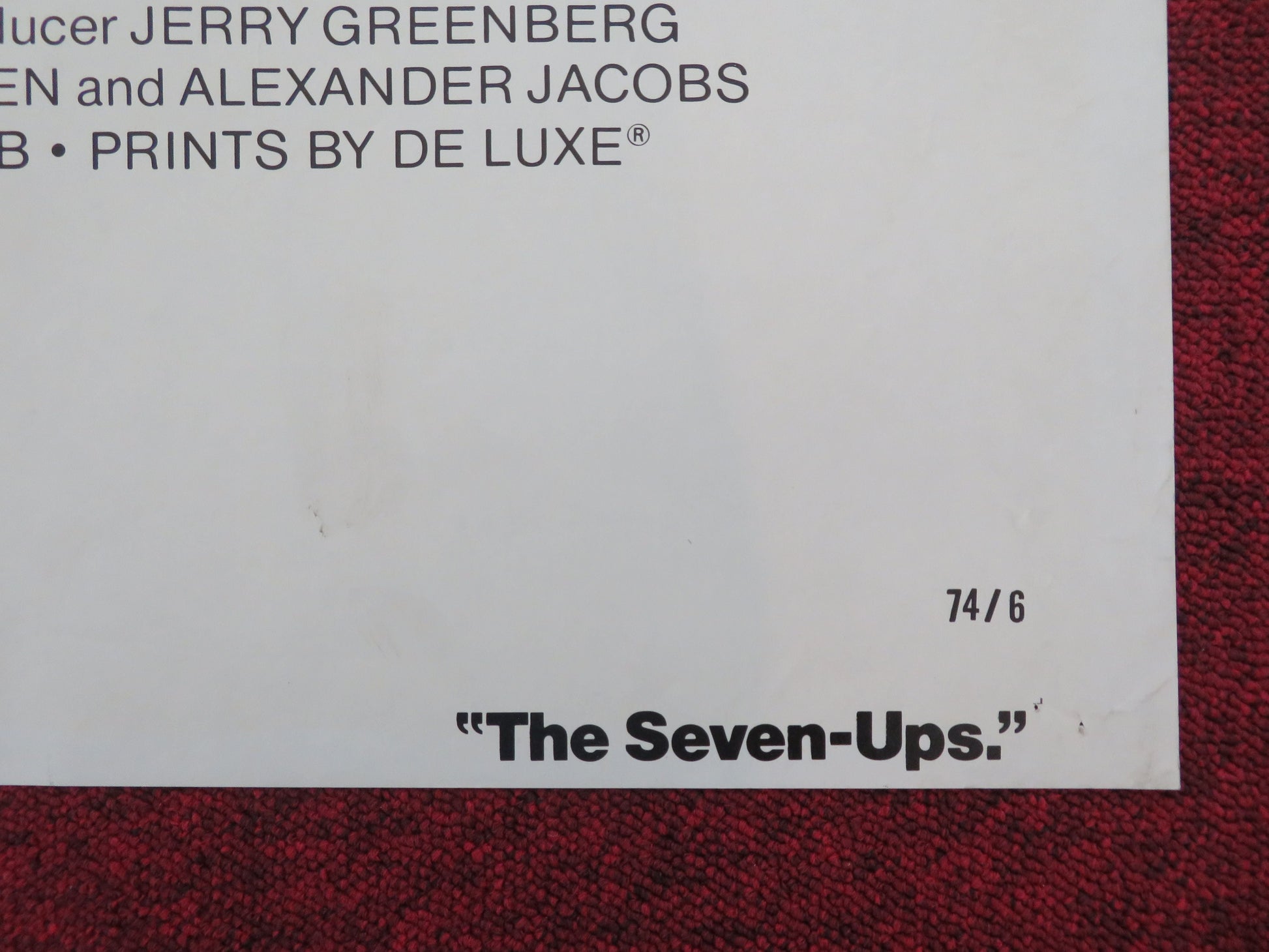 The Seven-Ups Folded US One Sheet Poster Roy Scheider Tony Lo Bianco 1974 Movie posters