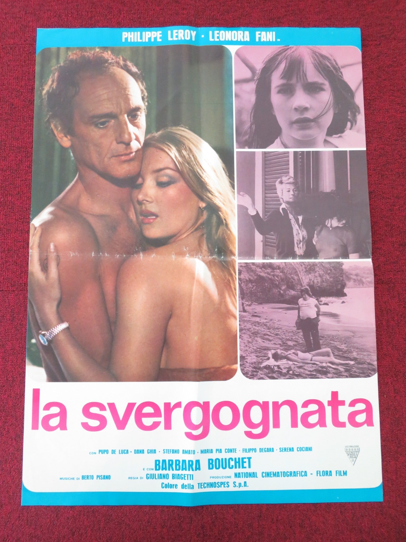 THE SHAMELESS - B ITALIAN FOGLIO POSTER PHILIPPE LEROY LEONORA FANI 1974 Movie posters