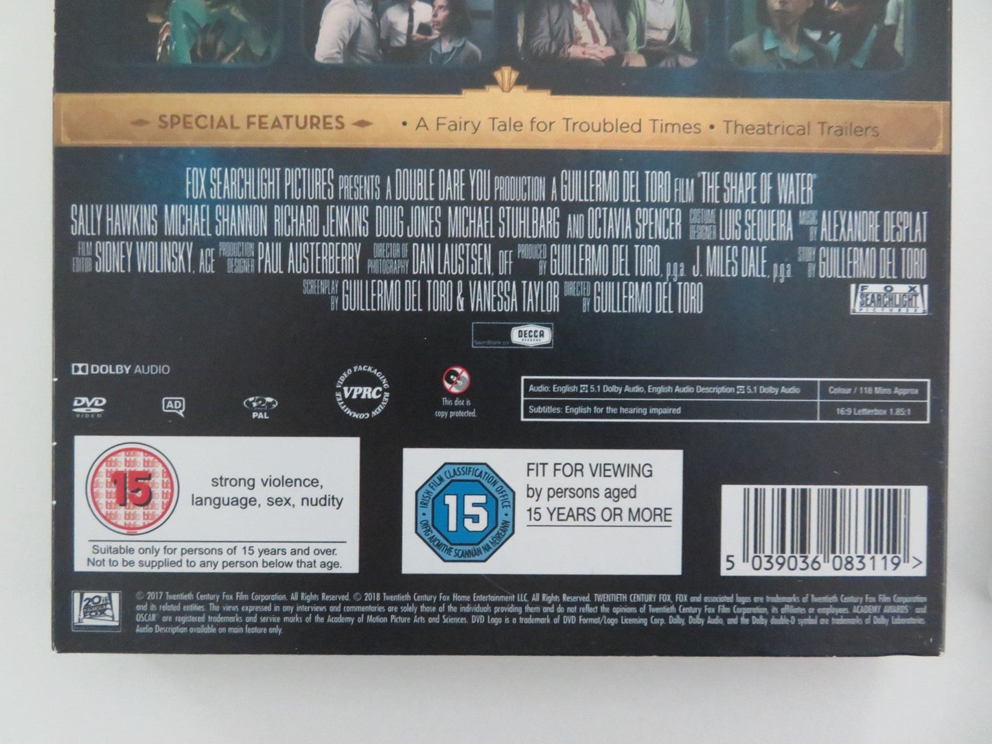 THE SHAPE OF WATER (DVD) SALLY HAWKINS MICHAEL SHANNON 2017 REGION 2 Movie posters