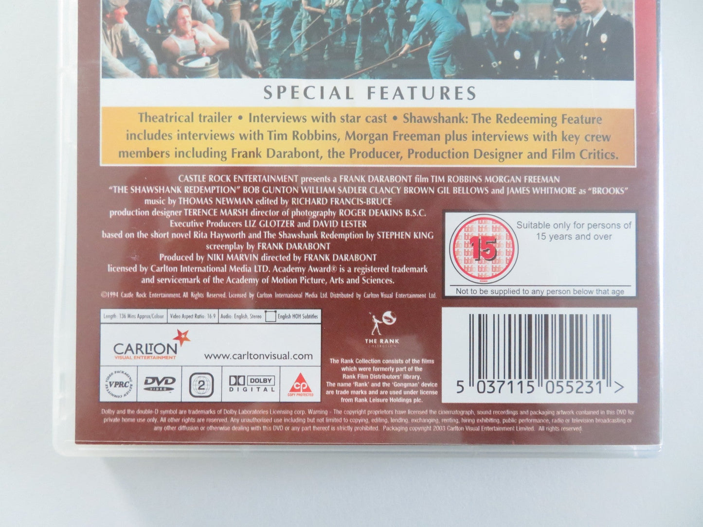 THE SHAWSHANK REDEMPTION (DVD) TIM ROBBINS MORGAN FREEMAN 1994 REGION 2 Movie posters