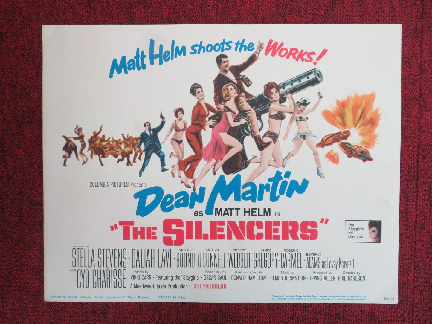 THE SILENCERS US LOBBY CARD FULL SET DEAN MARTIN STELLA STEVENS 1966 Movie posters