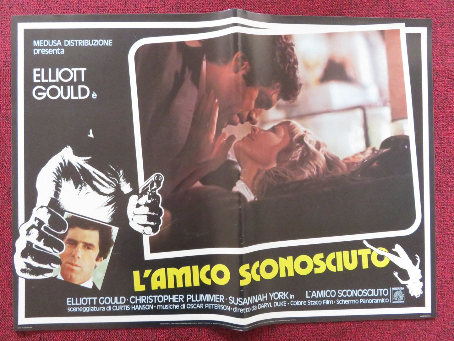 THE SILENT PARTNER - A ITALIAN FOTOBUSTA POSTER ELLIOTT GOULD PLUMMER 1978 Rendezvous Cinema Movie posters