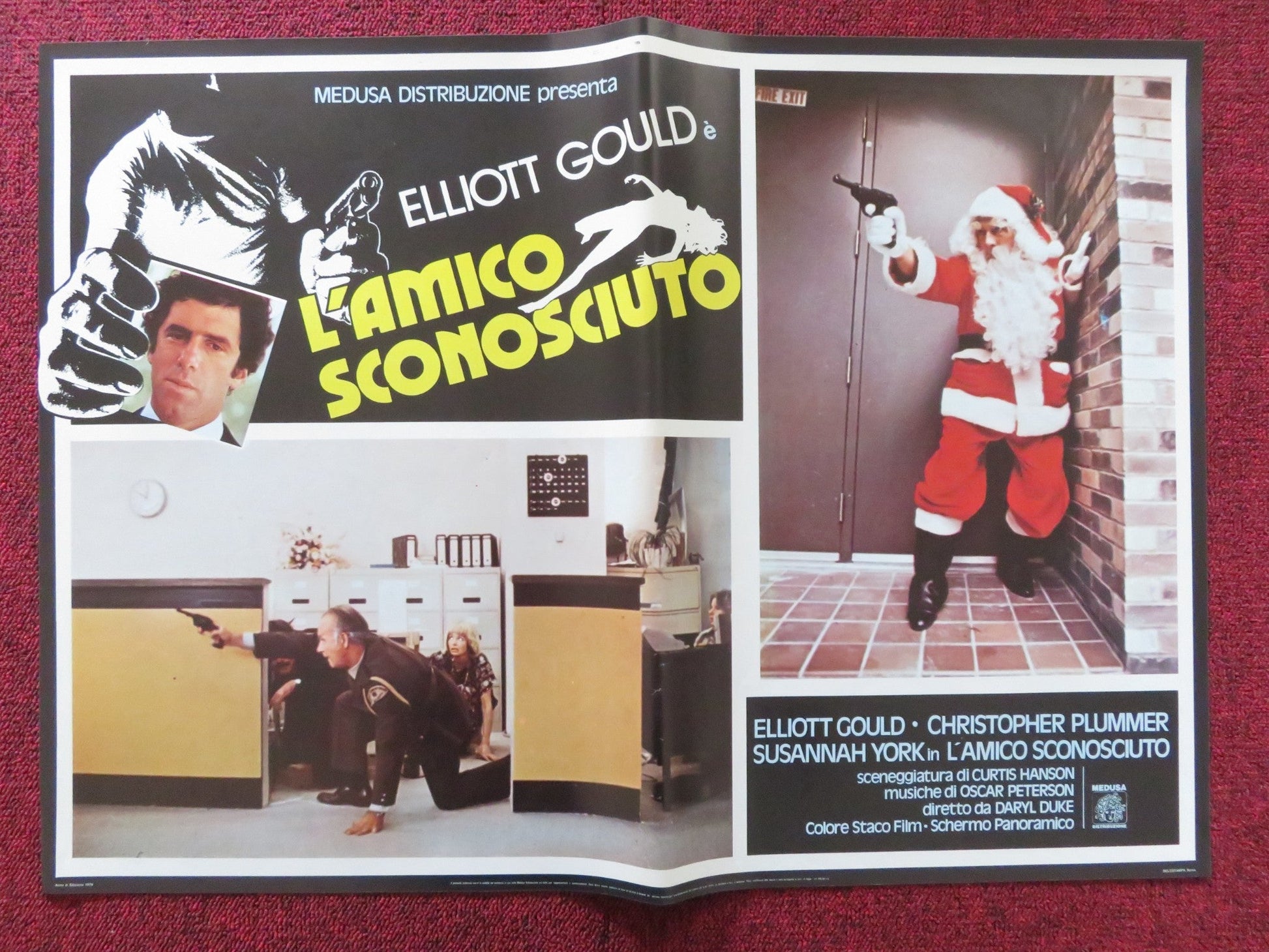 THE SILENT PARTNER - C ITALIAN FOTOBUSTA POSTER ELLIOTT GOULD PLUMMER 1978 Rendezvous Cinema Movie posters