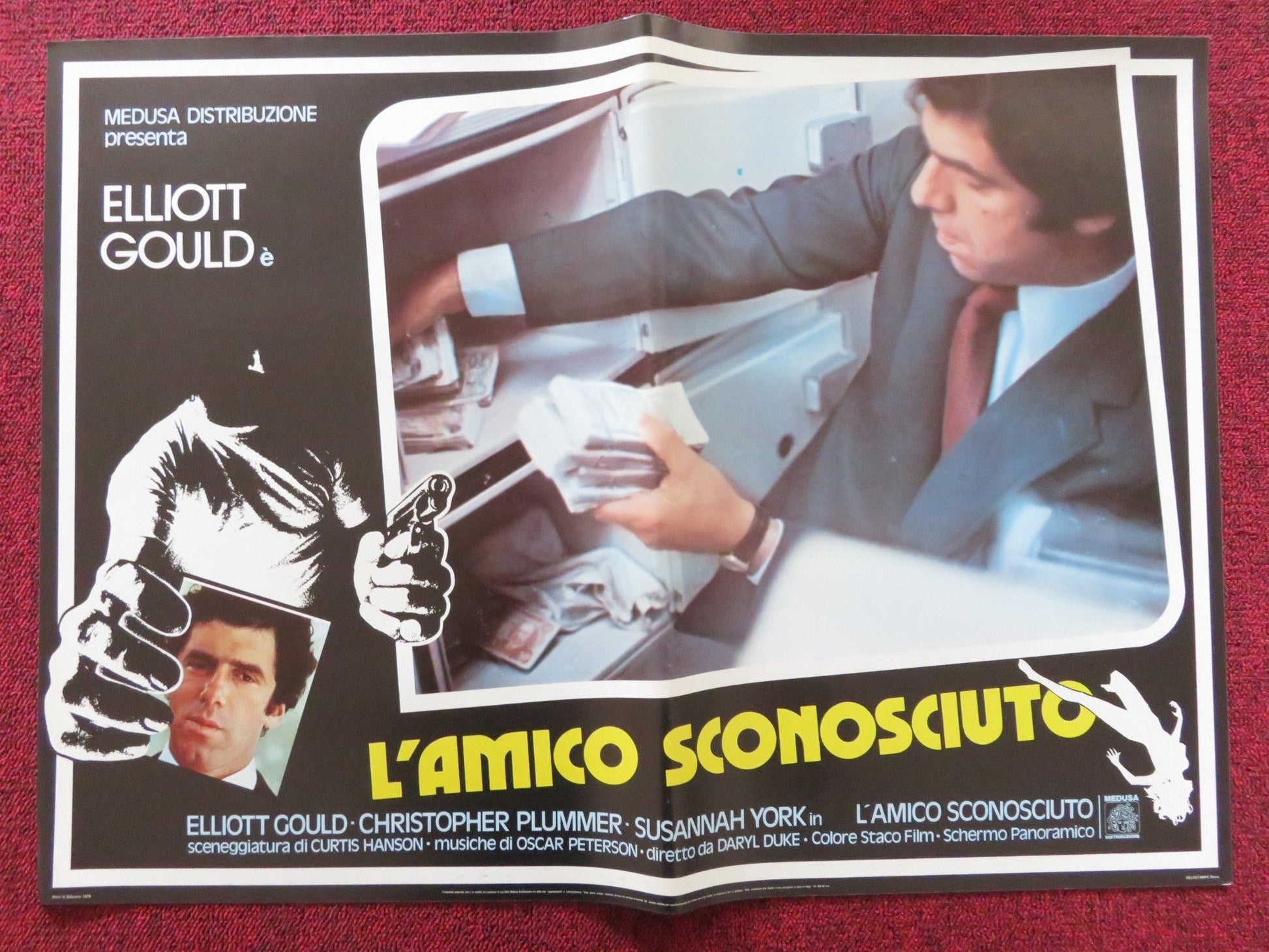 THE SILENT PARTNER - D ITALIAN FOTOBUSTA POSTER ELLIOTT GOULD PLUMMER 1978 Rendezvous Cinema Movie posters