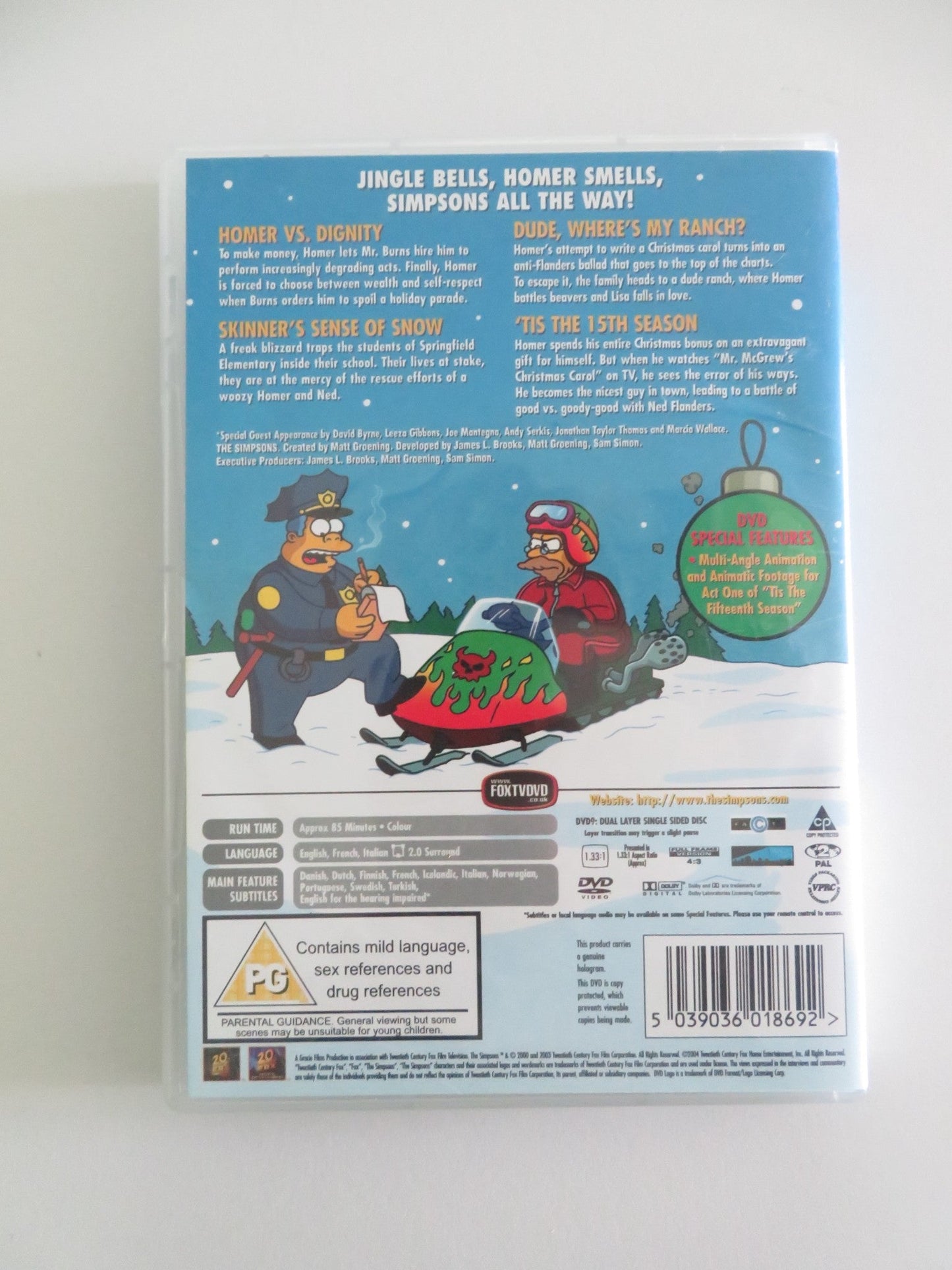 THE SIMPSONS: CHRISTMAS 2 (DVD) HARRY SHEARER NANCY CARTWRIGHT 2004 REGION 2 Movie posters