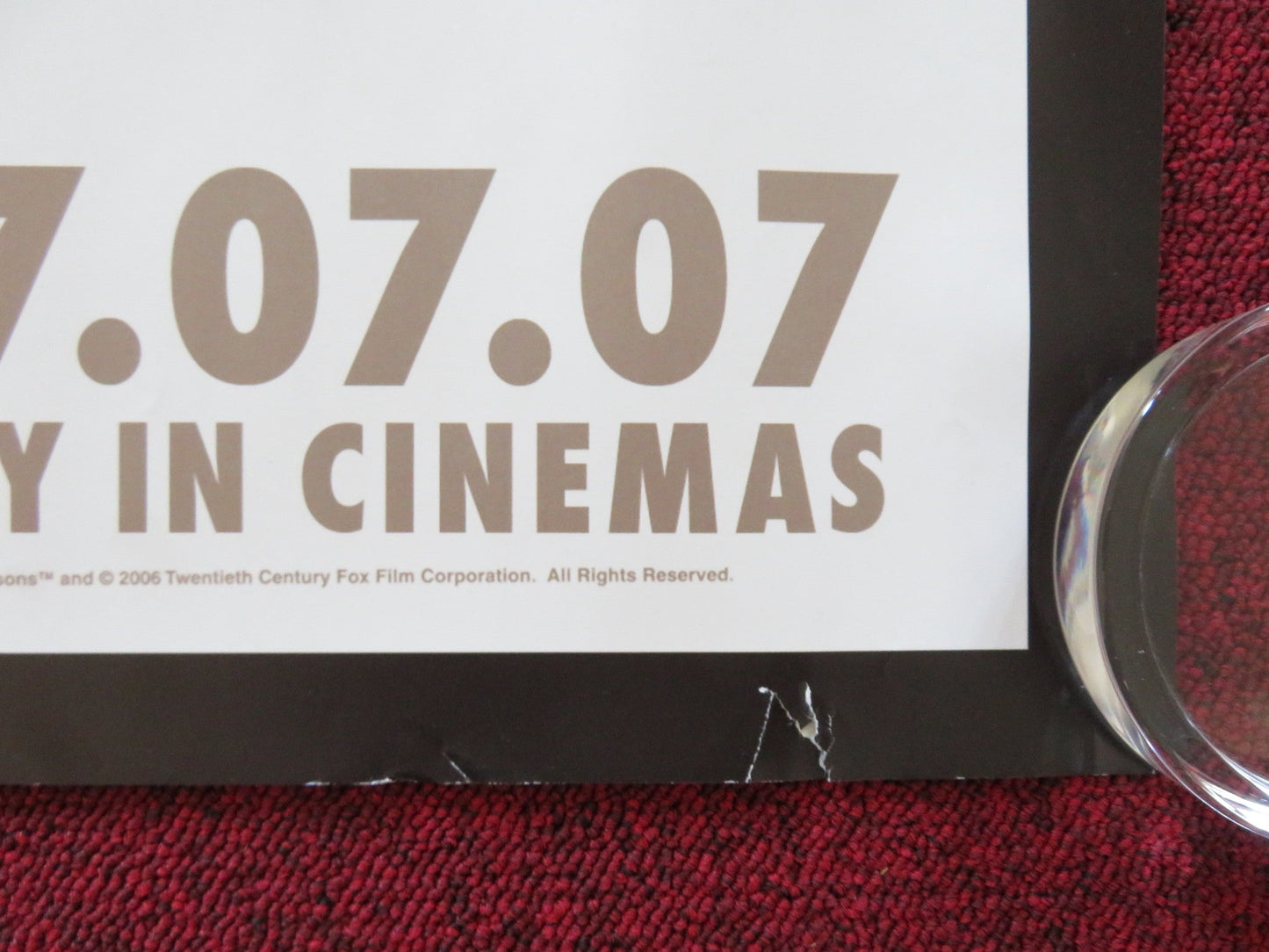 THE SIMPSONS MOVIE UK QUAD ROLLED POSTER DAN CASTELLANETA JULIE KAVNER 2007 Rendezvous Cinema Movie posters