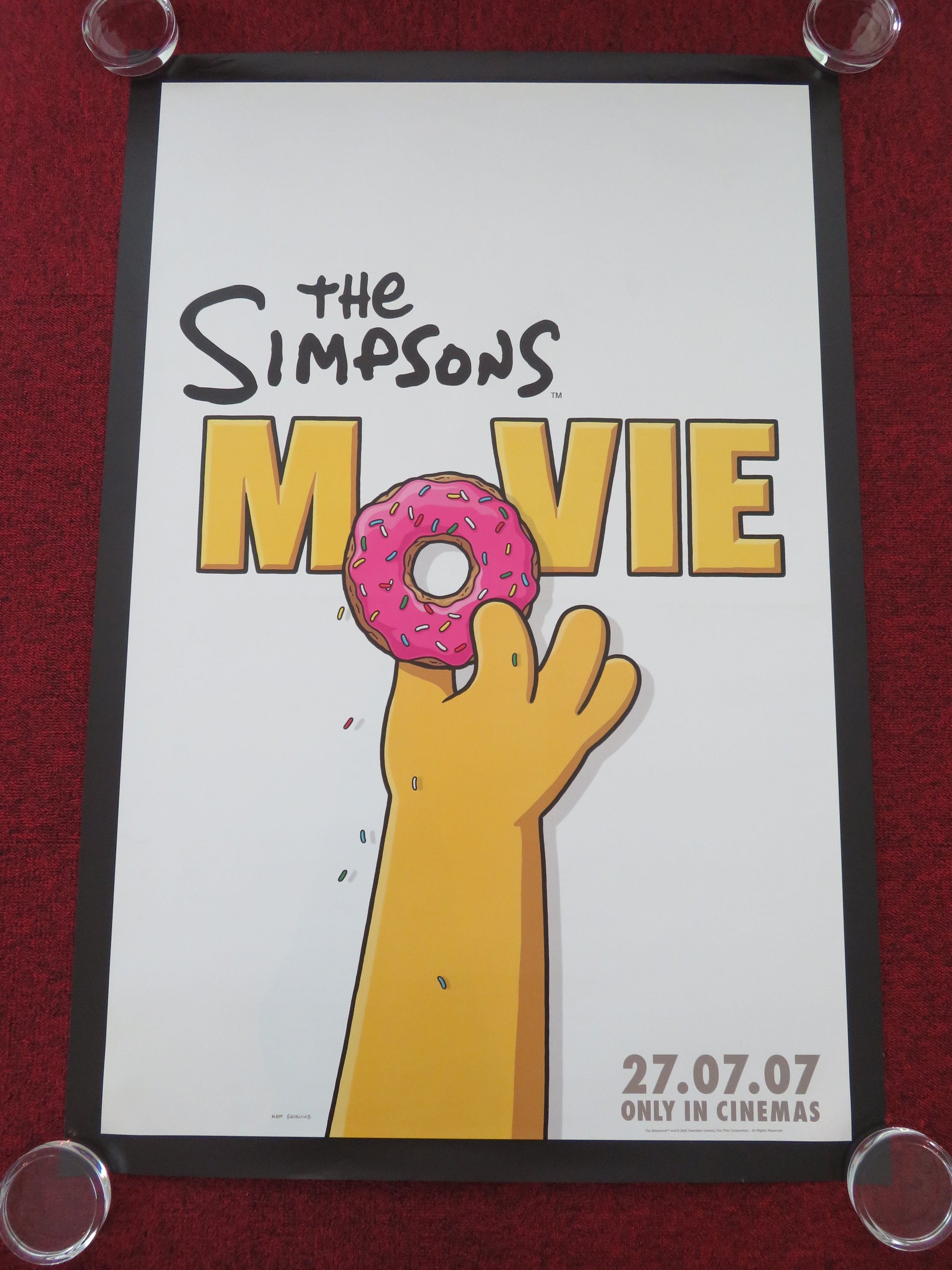 The Simpsons Movie US One Sheet Rolled Poster Dan Castellaneta Julie Kavner 2007 Movie posters