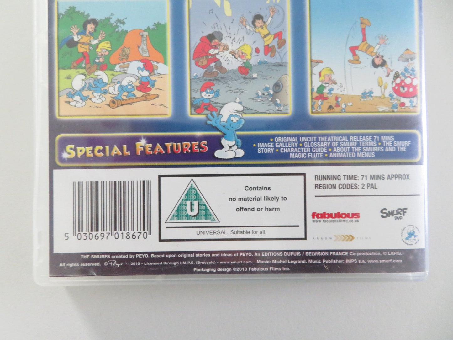 THE SMURFS AND THE MAGIC FLUTE (DVD) GEORGES ATLAS JACQUES BALUTIN 1975 REGION 2 Movie posters