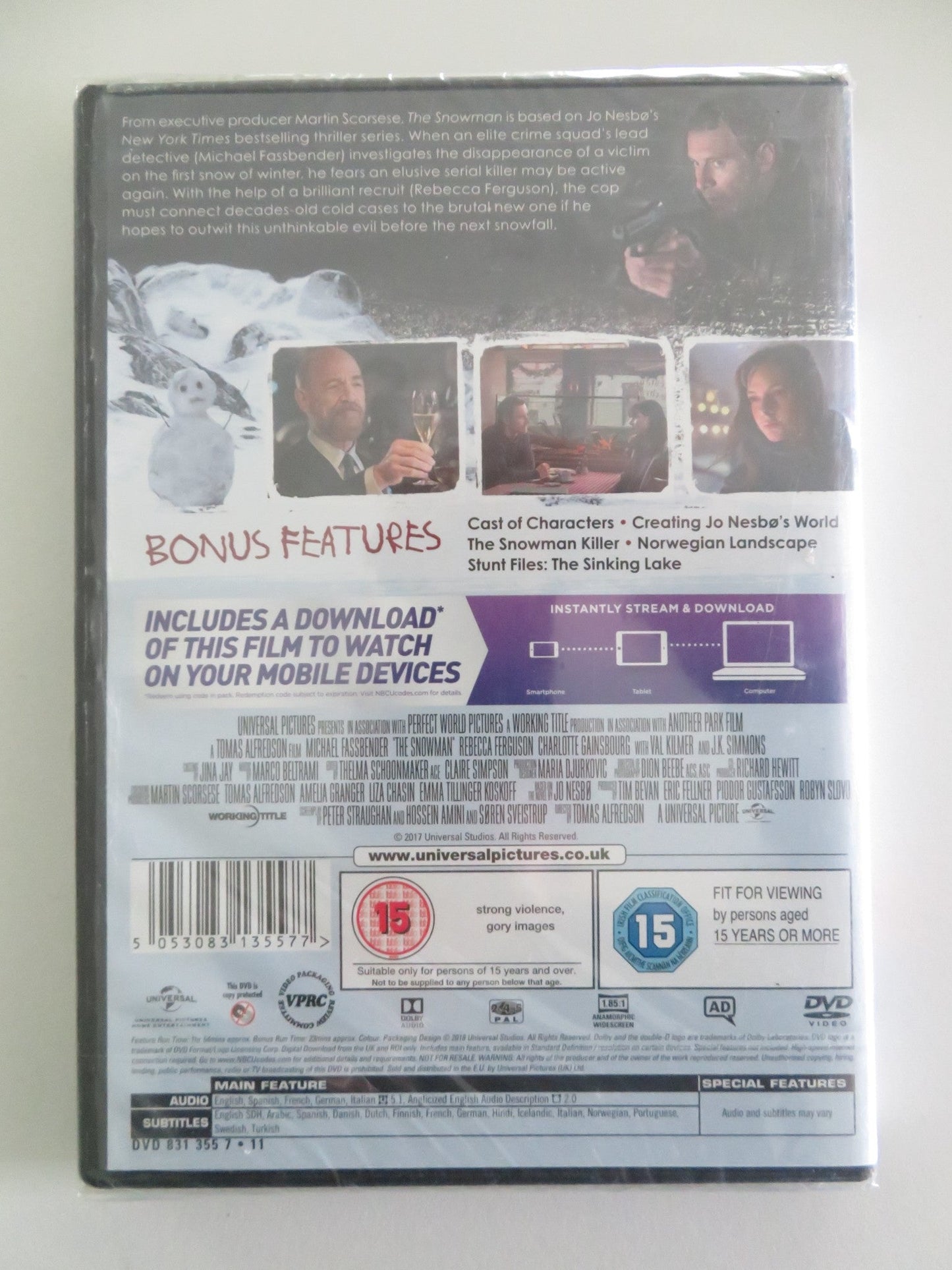 The Snowman - B (DVD) Michael Fassbender Rebecca Ferguson 2017 Region 2, 4, 5 Movie posters