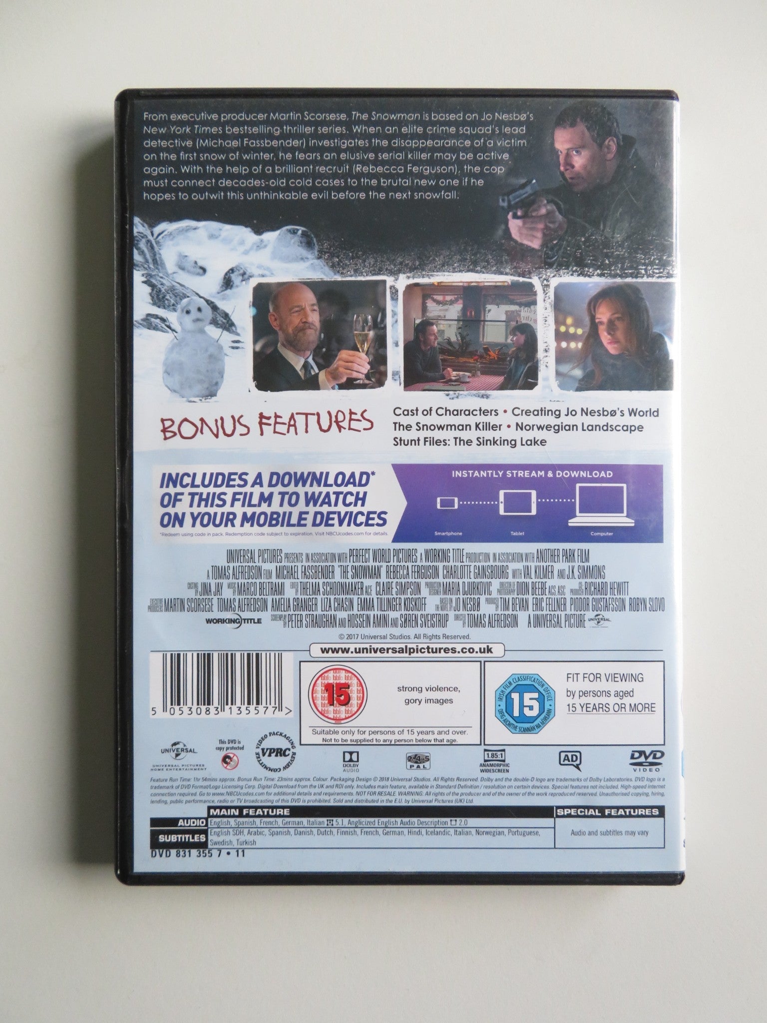 THE SNOWMAN (DVD) MICHAEL FASSBENDER CHARLOTTE GAINSBOURG 2017 REGION 2, 4, 5 - Rendezvous Cinema