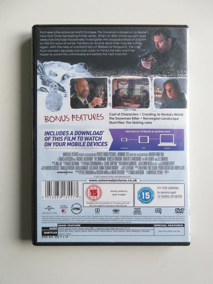THE SNOWMAN (DVD) MICHAEL FASSBENDER CHARLOTTE GAINSBOURG 2017 REGION 2, 4, 5 - Rendezvous Cinema