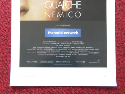 THE SOCIAL NETWORK ITALIAN LOCANDINA POSTER JESSE EISENBERG ROONEY MARA 2010 Rendezvous Cinema Movie posters