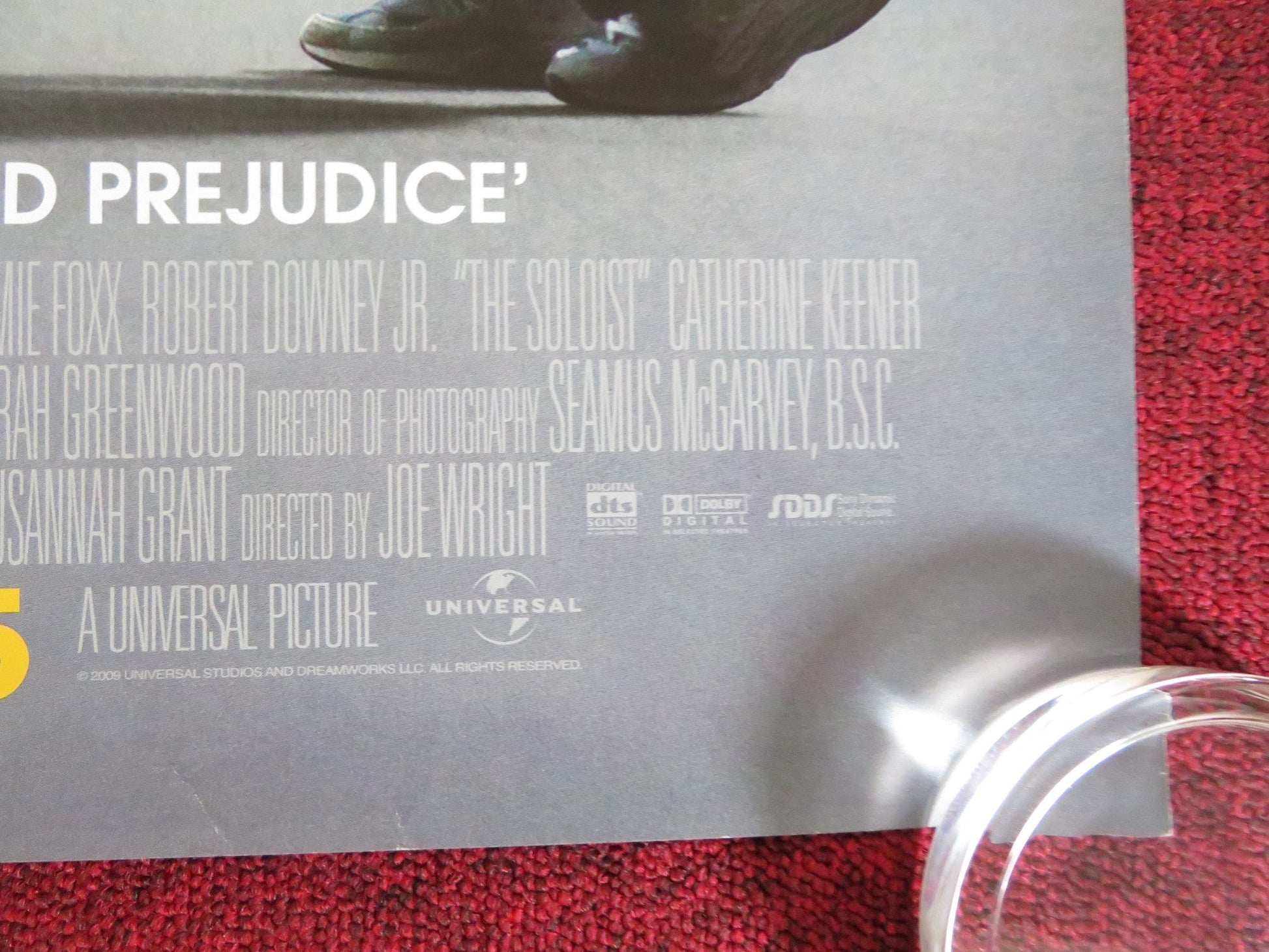 THE SOLOIST US ONE SHEET ROLLED POSTER JAMIE FOXX ROBERT DOWNEY JR. 2009 Rendezvous Cinema Movie posters