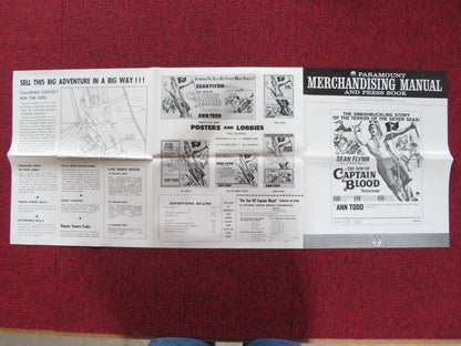 THE SON OF CAPTAIN BLOOD UNCUT PRESS BOOK FOLDED SEAN FLYNN ANN TODD 1963 Rendezvous Cinema Movie posters