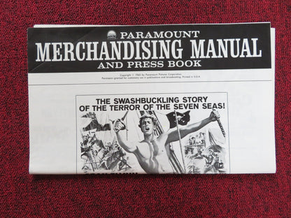 THE SON OF CAPTAIN BLOOD UNCUT PRESS BOOK FOLDED SEAN FLYNN ANN TODD 1963 Rendezvous Cinema Movie posters