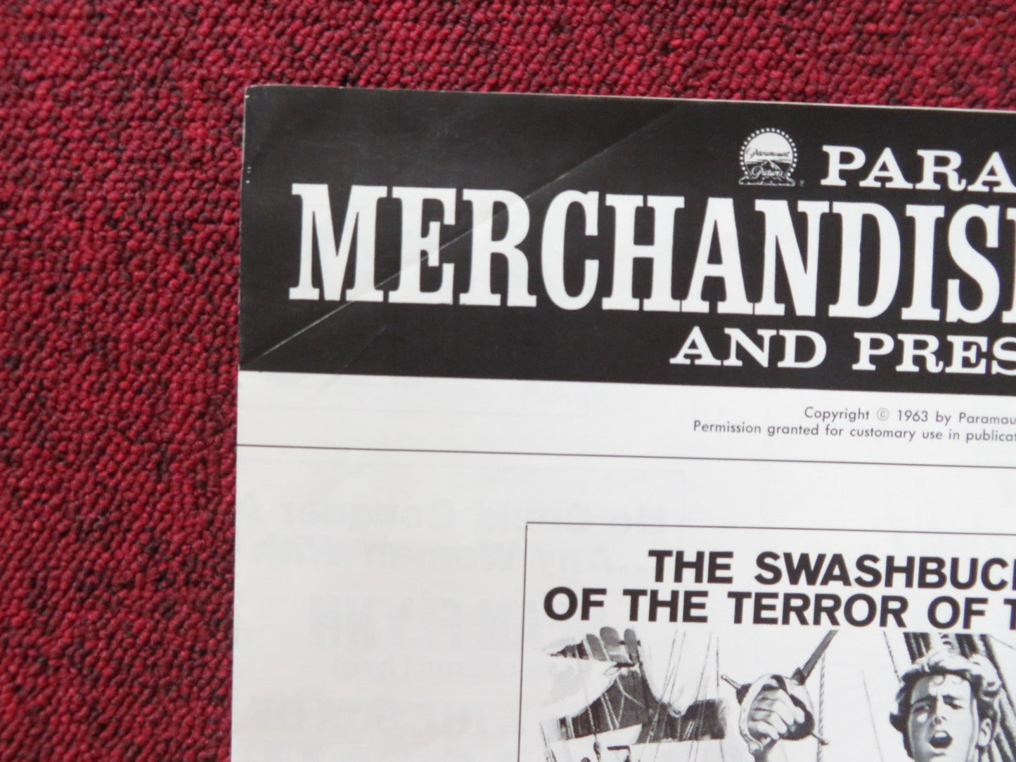 THE SON OF CAPTAIN BLOOD UNCUT PRESS BOOK FOLDED SEAN FLYNN ANN TODD 1963 Rendezvous Cinema Movie posters